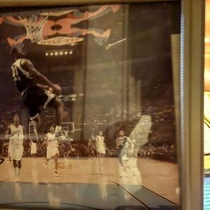 Framed Basketball Action Shot